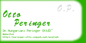 otto peringer business card